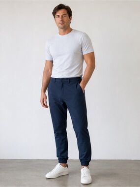 Tee Time Men’s 34 Navy Stretch Performance Golf Jogger Pants